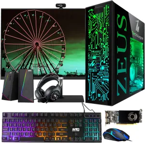 TechMagnet Gaming Desktop PC, Intel i5 6th Gen, Zeus Pro 6, RX 550, 16GB RAM, 256GB SSD   1TB HDD 22 Inch Monitor, RGB Keyboard Mouse, Speaker, Headphone, Webcam, Windows 11 Pro (Renewed)