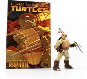 Teenage Mutant Ninja Turtles BST AXN v2 IDW Inspired Raphael 5-inch Action Figure & Limited Edition IDW Raphael Comic Book