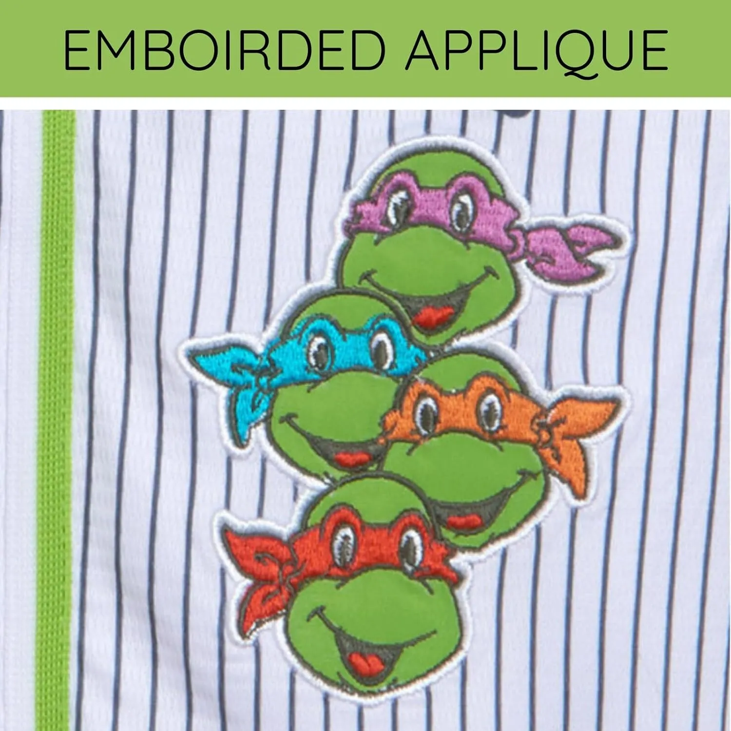 Teenage Mutant Ninja Turtles Mesh Baseball Jersey Button Down Shirt Toddler to Big Kid Sizes (2T - 18-20)