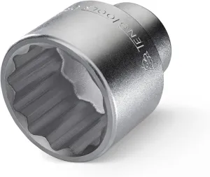 Teng Tools 1-3/4 Inch 12 Point SAE Shallow 3/4 Inch Drive Chrome Vanadium Socket | Mechanic Tool | Hand Tool - M340156-C