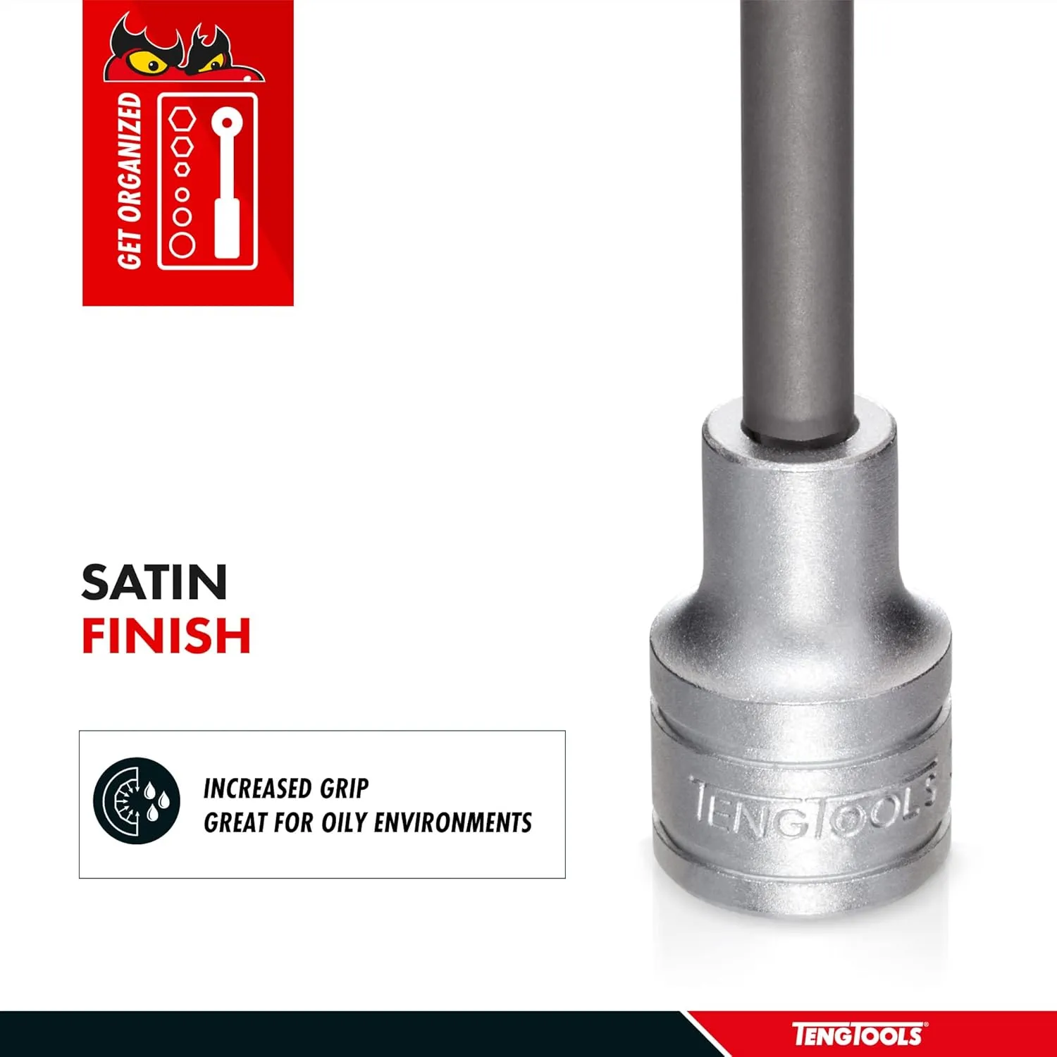 Teng Tools M12 1/2 Inch Drive Ribe Multi Spline Chrome Vanadium Socket | Mechanic Tool | Hand Tool - M122712-C