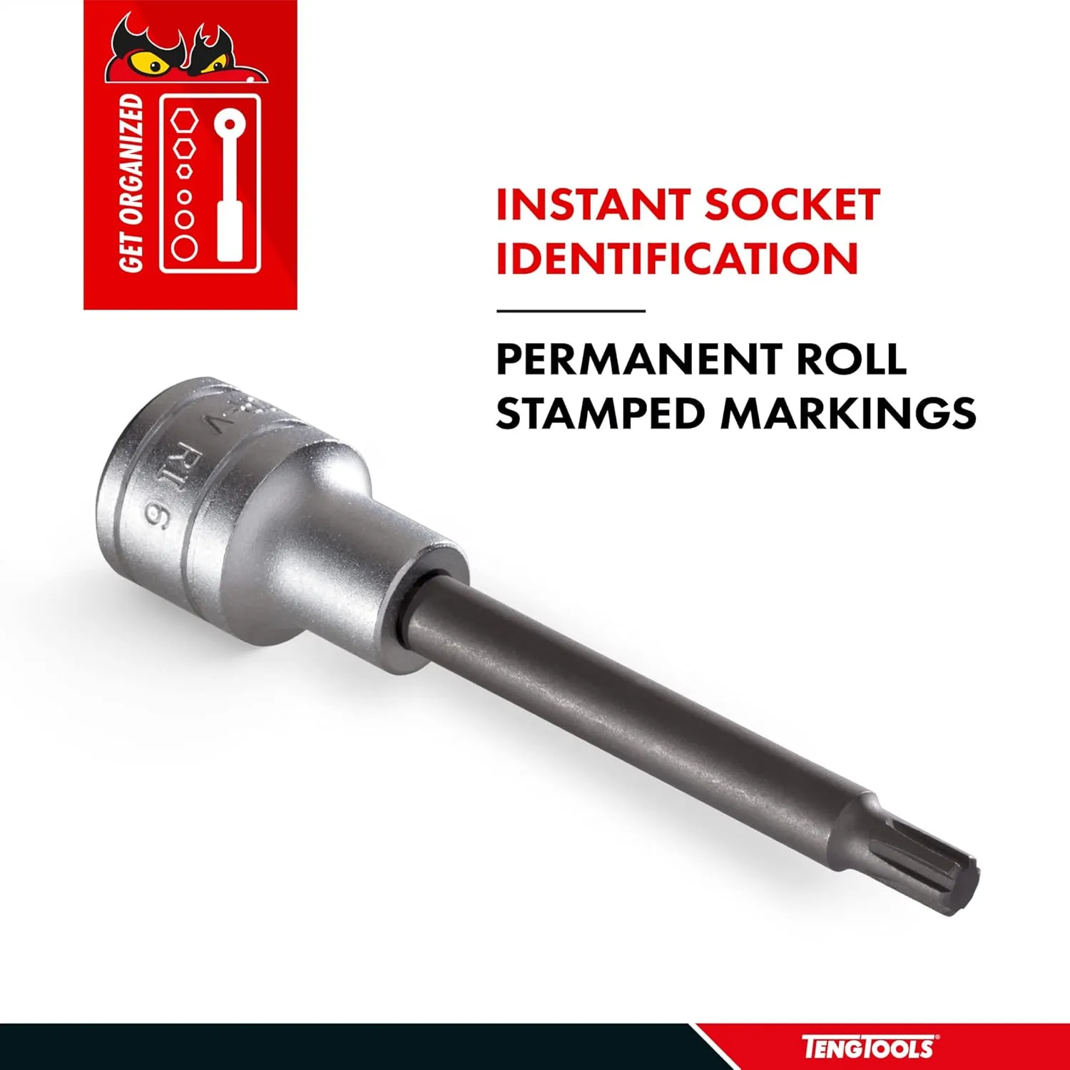 Teng Tools M12 1/2 Inch Drive Ribe Multi Spline Chrome Vanadium Socket | Mechanic Tool | Hand Tool - M122712-C