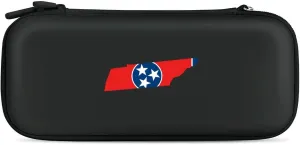 Tennessee State Map Flag Hard Shell Travel Case with Rope 15 Game Card Pockets Compatible with Switch Protective