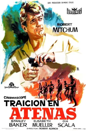 The Angry Hills 1959 - Spanish - Robert Mitchum - Vintage Classic Movie Poster-8 x 12 Inches - US/CAN only