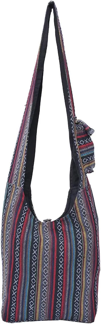 THE COLLECTION ROYAL Graphic Crossbody Bag for Women, Boho Purse, Boho Bag, Hippie Bag, Hippie Purse, Cloth Purse for Women