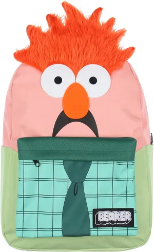 The Muppets Beaker 3D Character Hair 17" Backpack Laptop Travel Book Bag Padded Back Adjustable Straps