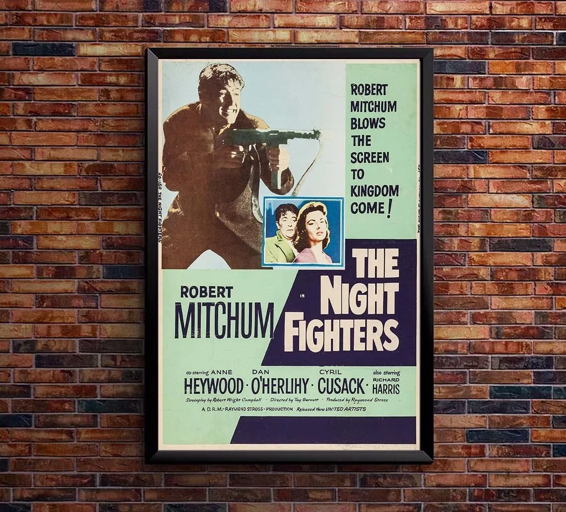 The Night Fighters 1960 - Robert Mitchum - Vintage Classic Movie Poster-8 x 12 Inches - US/CAN only