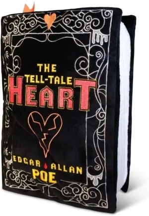 The Tell-Tale Heart Book Plush, Edgar Allan Poe Soft Collectible Gift for Book Lovers, Readers, Teachers, Bookworms- Literary Decor for Library, Office, or Study– 11x7/PillowSize