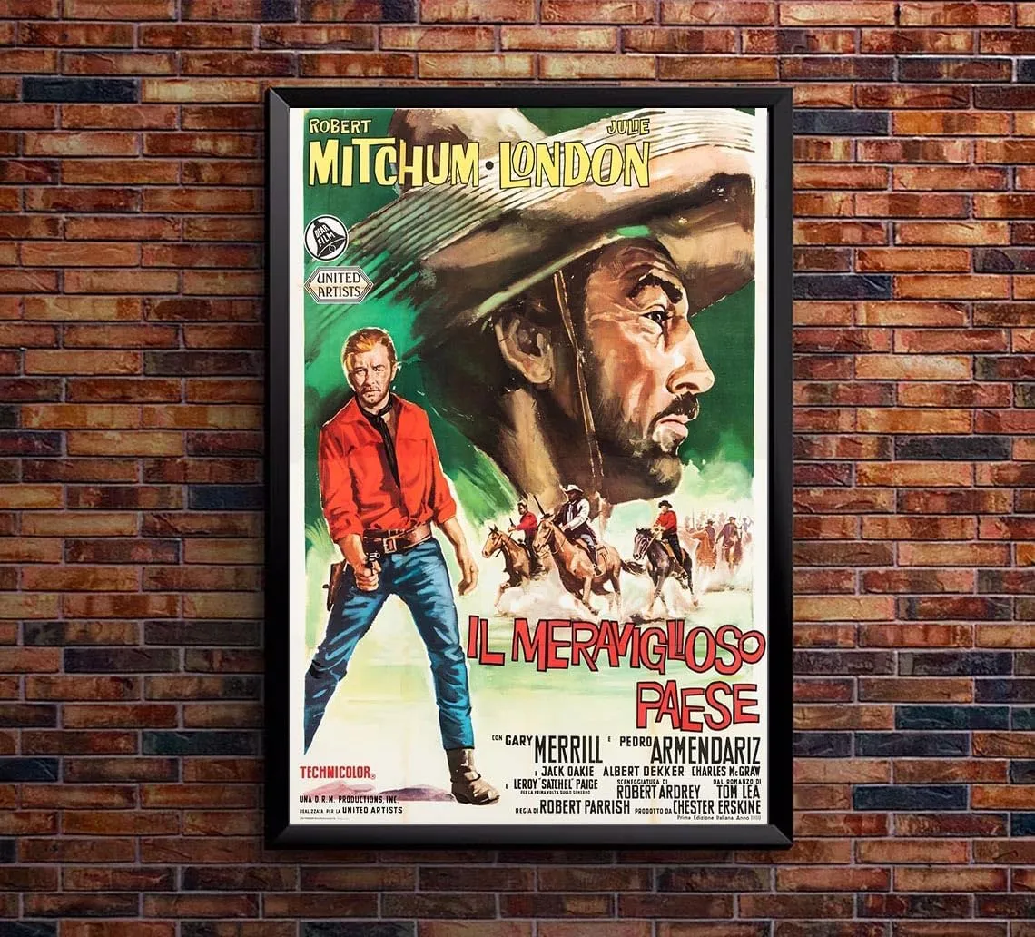 The Wonderful Country 1959 - Italian - Robert Mitchum - Vintage Classic Movie Poster-8 x 12 Inches - US/CAN only