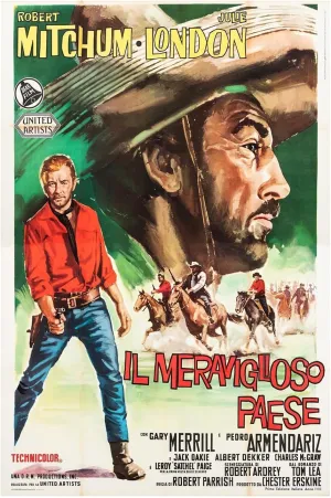 The Wonderful Country 1959 - Italian - Robert Mitchum - Vintage Classic Movie Poster-8 x 12 Inches - US/CAN only
