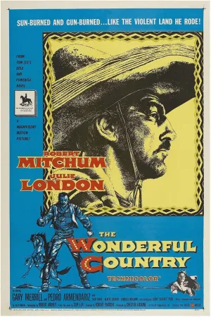 The Wonderful Country 1959 - Robert Mitchum - Vintage Classic Movie Poster-8 x 12 Inches - US/CAN only