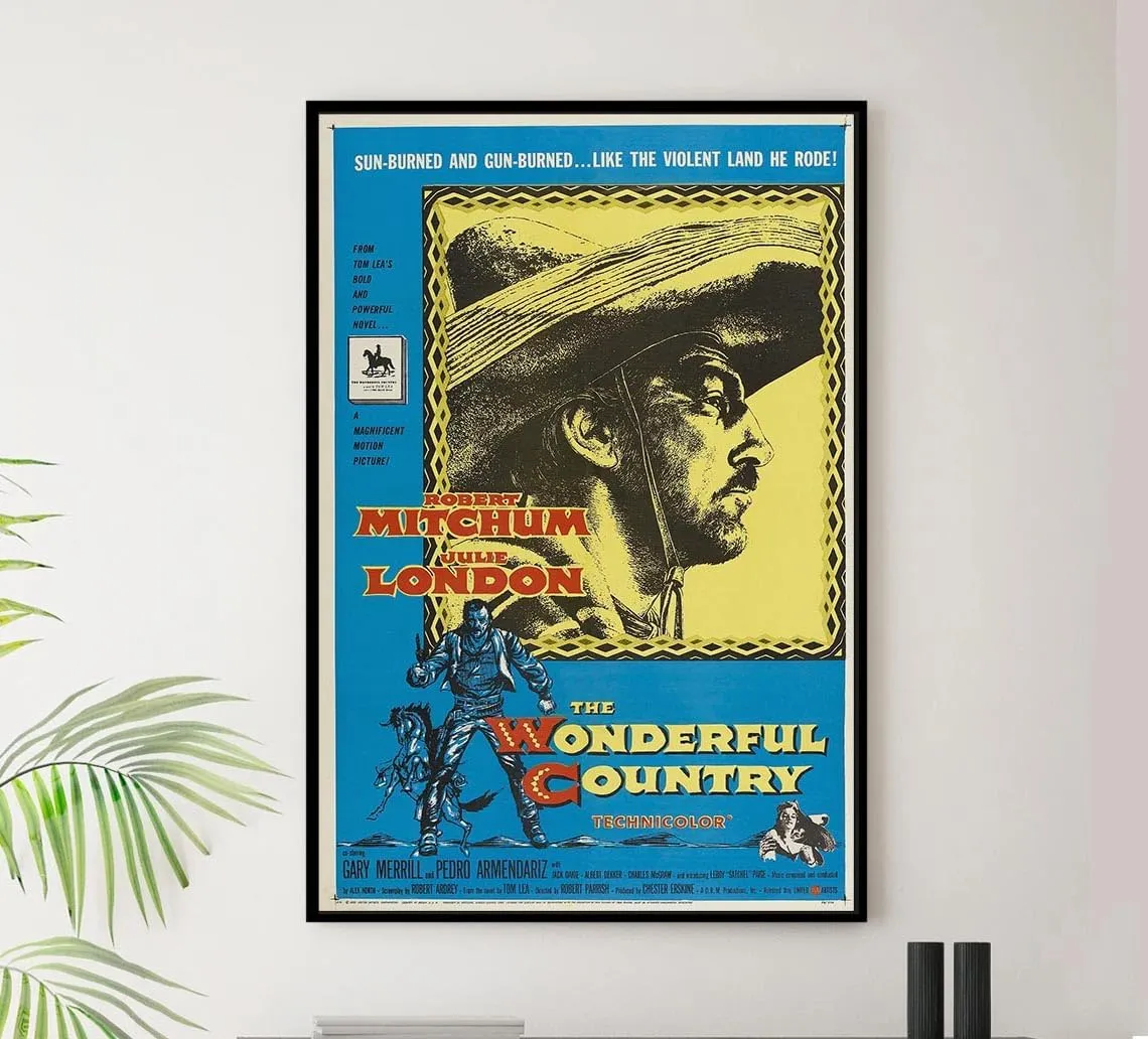 The Wonderful Country 1959 - Robert Mitchum - Vintage Classic Movie Poster-8 x 12 Inches - US/CAN only
