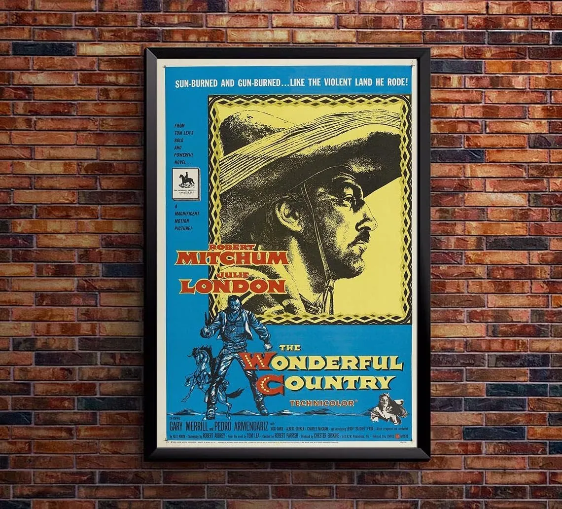 The Wonderful Country 1959 - Robert Mitchum - Vintage Classic Movie Poster-8 x 12 Inches - US/CAN only