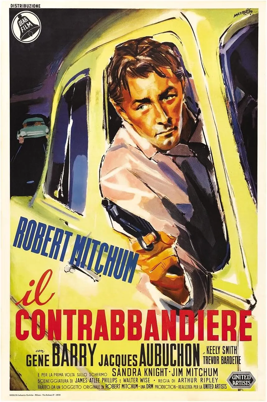 Thunder Road 1958 - Italian - Robert Mitchum - Vintage Classic Movie Poster-16 x 24 Inches