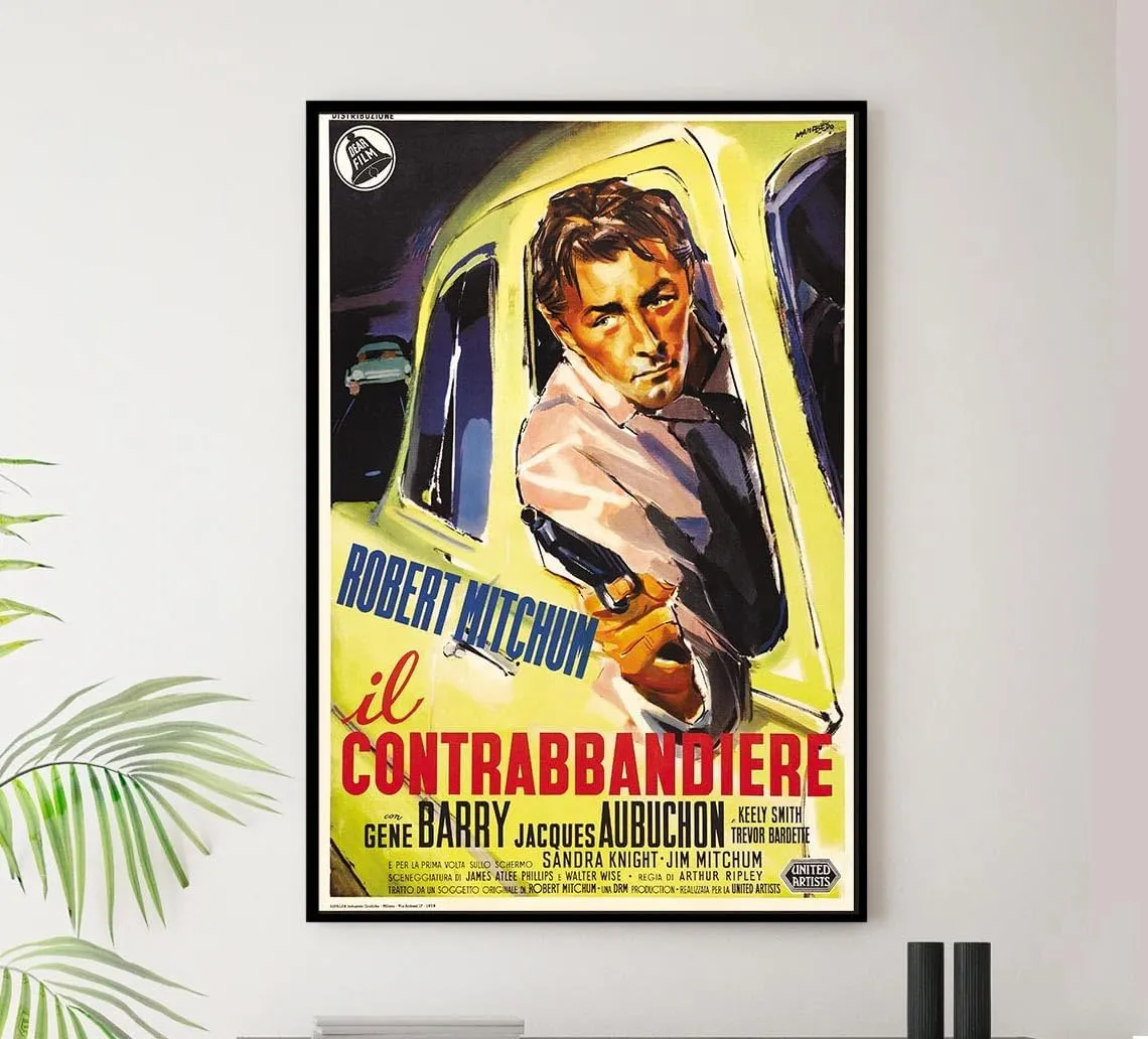 Thunder Road 1958 - Italian - Robert Mitchum - Vintage Classic Movie Poster-16 x 24 Inches