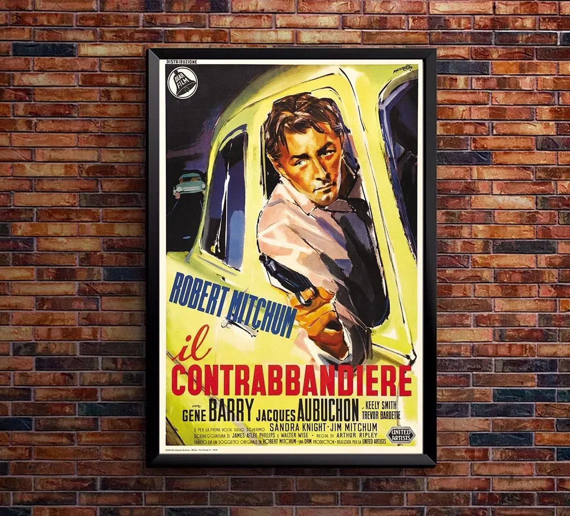 Thunder Road 1958 - Italian - Robert Mitchum - Vintage Classic Movie Poster-16 x 24 Inches