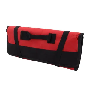 Tool Bag, Roll Up Tool Bag Portable Oxford Cloth Large Capacity Multiple Pockets Wear for Installation (Red)