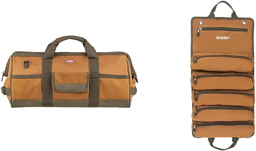 Tool Bag,Longboy,16 Pocket,24X10X10 & Super Roll, Tool Bags - Original Series (74004), Brown