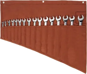 Tool Organizers,16 Pocket Wrench Pouch,Metric or SAE,Wrench Bag and Wrench Roll Up Pouch,Used for Wrench Organization and Tool Storage
