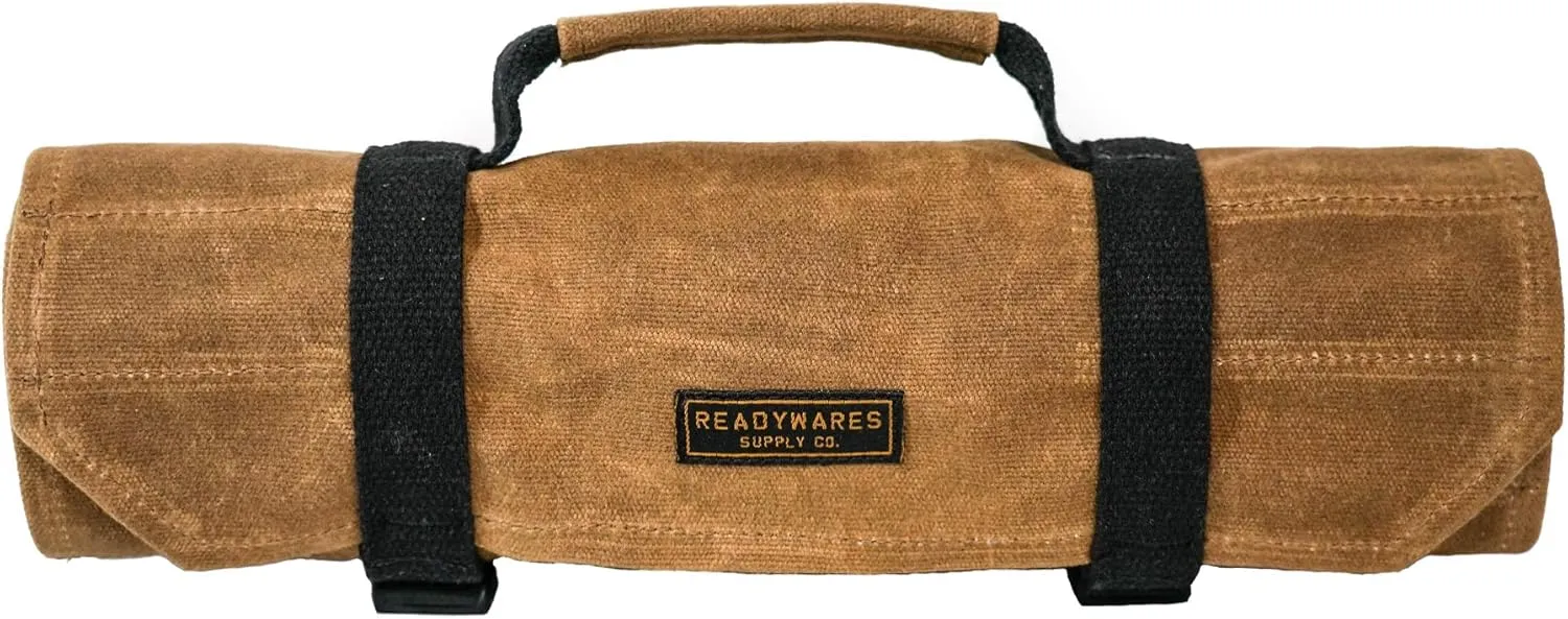 Tool Roll Bag With 18 Pockets and Pouch with Heavy Duty YKK Zipper