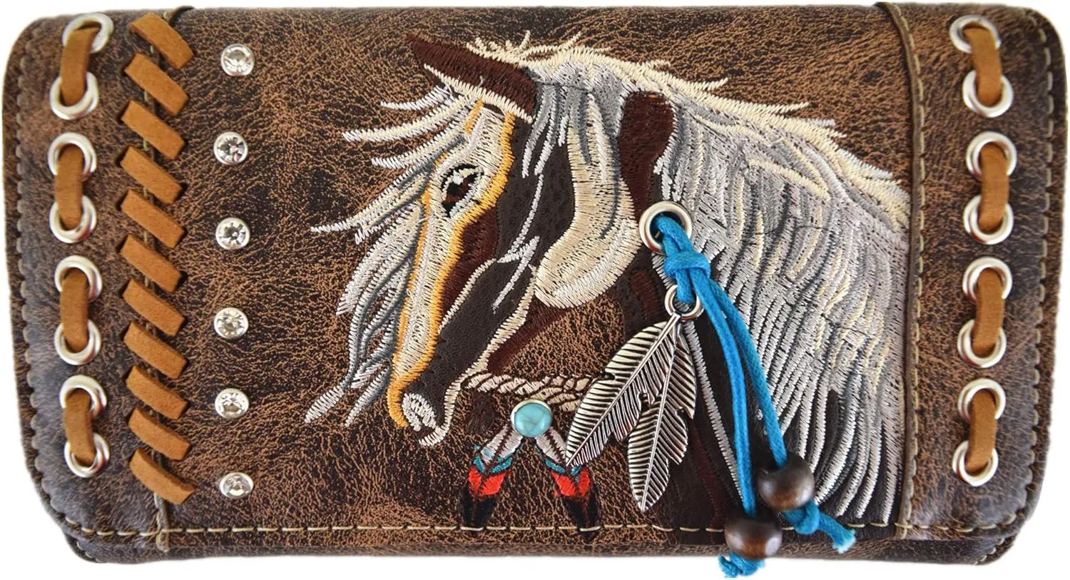 Tooled Leather Laser Cut Western Style Horse Cowgirl Purse Country Totes Women Handbag Everyday Shoulder Bags Wallet Set