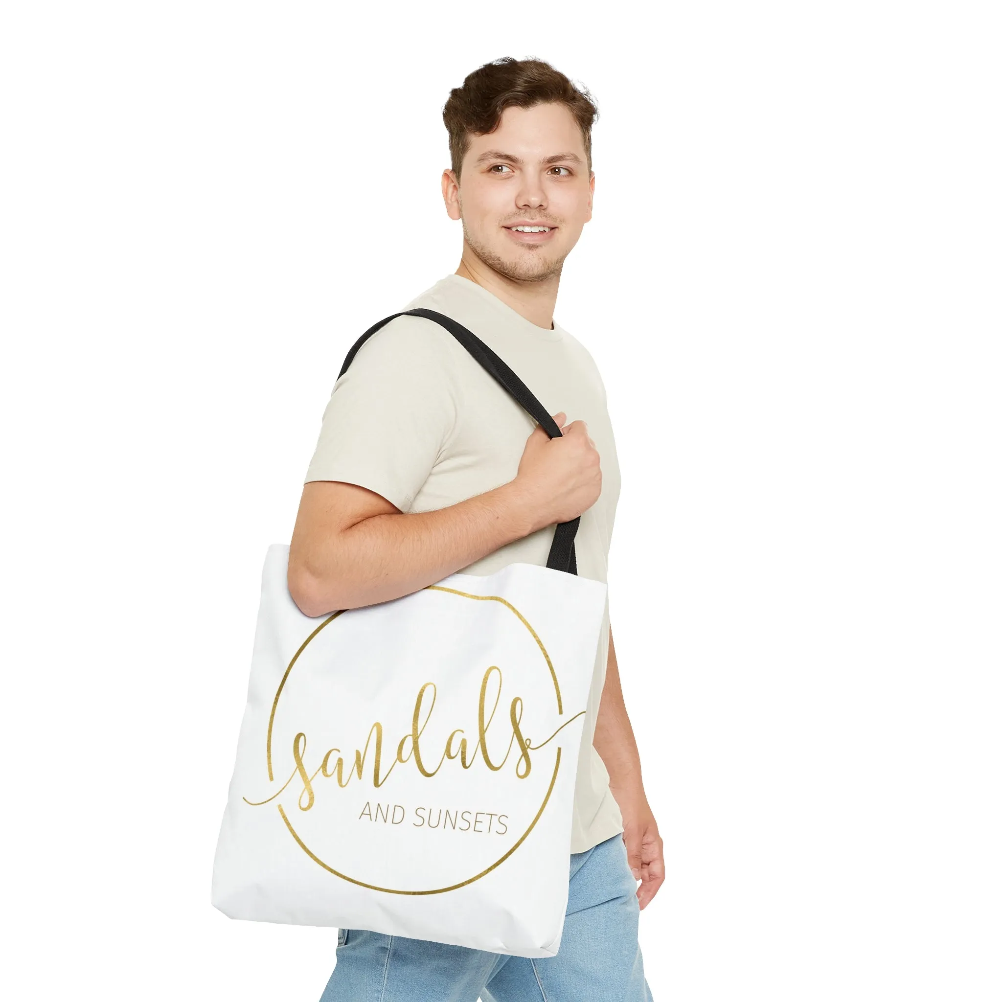 Tote Bag with Logo and Beach scene (not leather)