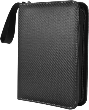 Trading Card Collection Binder 4 Pocket, Zip Card Binder Album,Card Case for Game/Football/Baseball Card