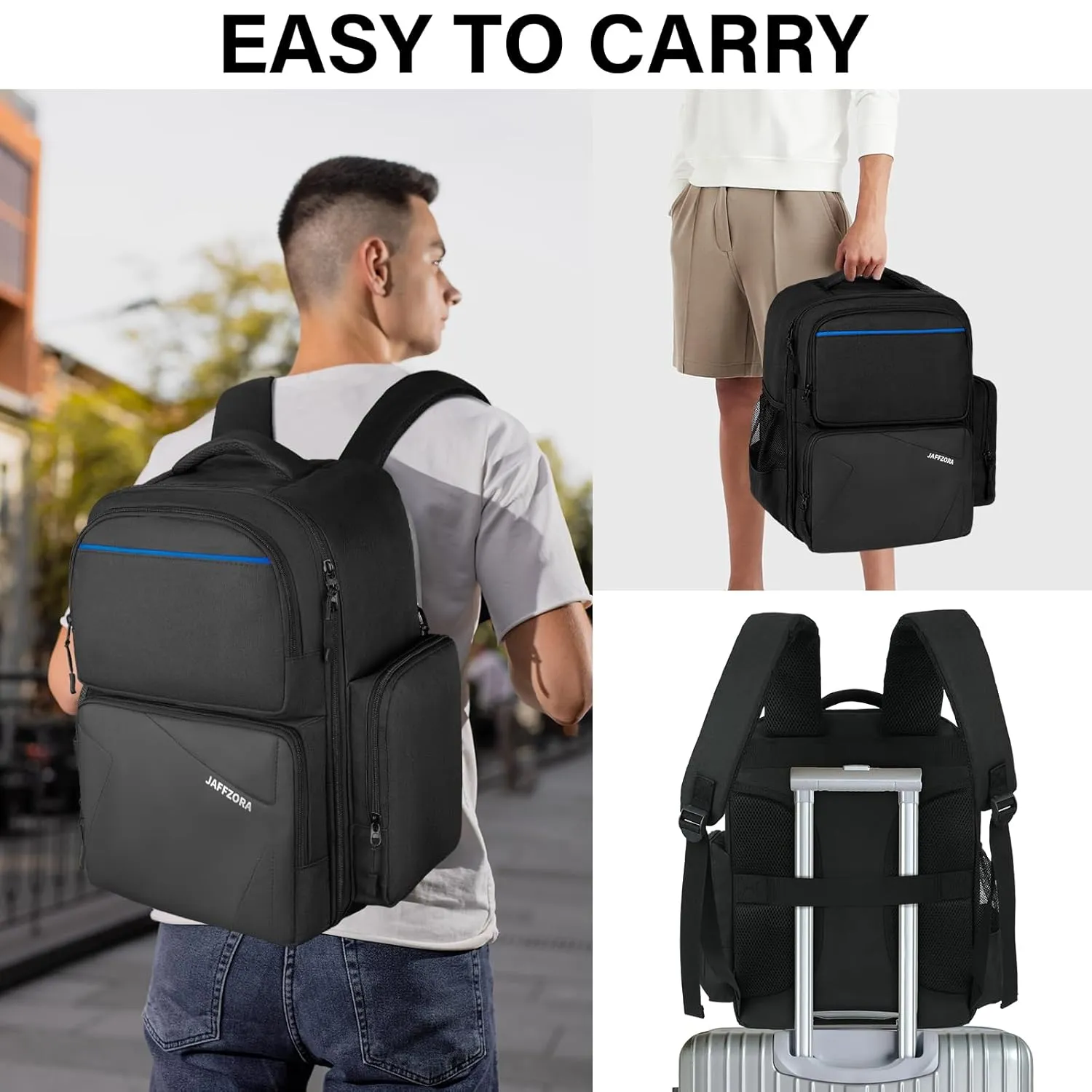 Travel Backpack Fits for PS5 PRO/PS5, Protective Carrying Case Storage Bag Compatible with Playstation 5/PSP Handheld Console/15.6'' Laptop/Gaming Accessories