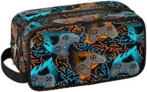 Travel Toiletry Bag for Boys Men, Game Controller Waterproof Hanging Dopp Kit for Kids, Shaving Bag with Large Capacity for Travel,Sports Shower