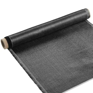 Treela 1 Pcs 4.17ft x 12" Carbon Fiber Cloth Roll, 2 x 2 Plain Weave-3k/220g Fabric for Structural Reinforcement on Concrete Walls, Basements, Boats