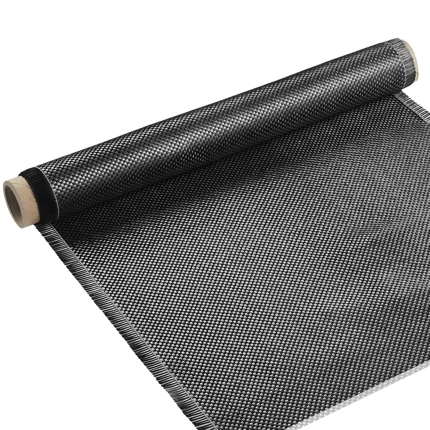 Treela 1 Pcs 4.17ft x 12" Carbon Fiber Cloth Roll, 2 x 2 Plain Weave-3k/220g Fabric for Structural Reinforcement on Concrete Walls, Basements, Boats