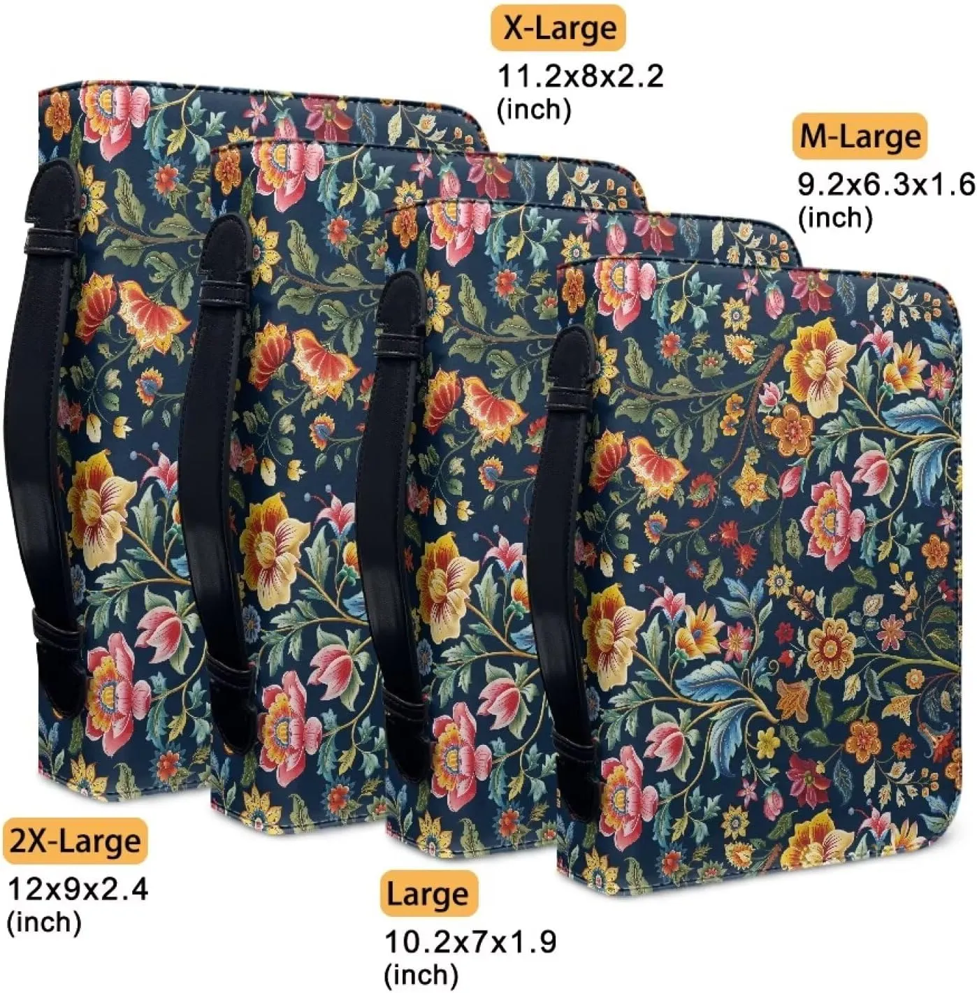 Tribal Aztec Printed Bible Covers for Women Men PU Leather Bible Bag Large Bible Cover Case for Women Church Bag Book Carrying Case Bible Accessories with Handle