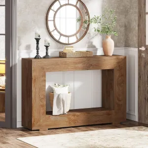 Tribesigns Farmhouse Console Table, 47 Inches Entryway Console Table with Storage, Industrial Hallway Accent Furniture for Living Room, Entrance