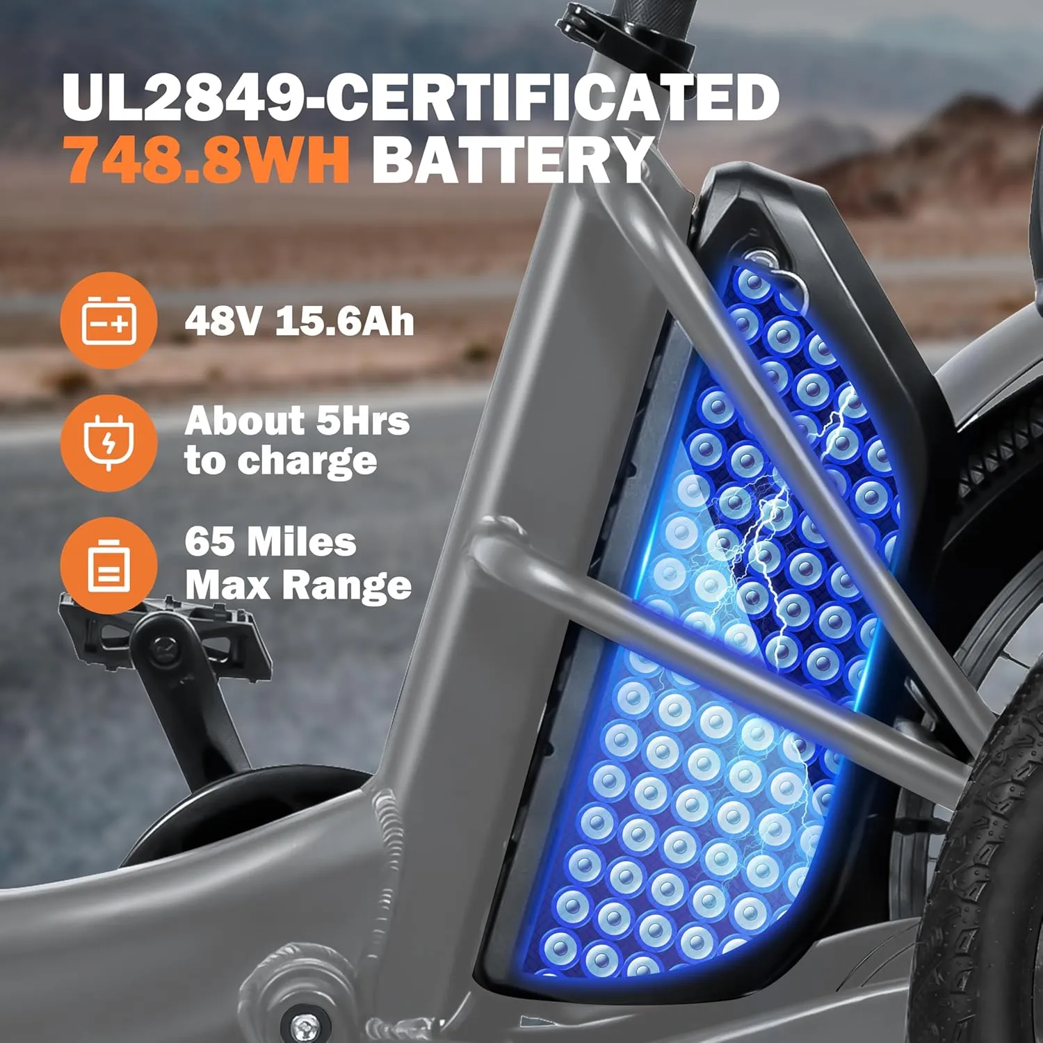 Triker Electric Bike, Peak 1000W Brushless Motor Folding Trike Ebike, 748.8Wh Removable Battery, Step-Thru 3 Wheel Electric Bicycle, Up to 65 Miles(PAS1), 20X3.0 Tire Tricycle for Adults