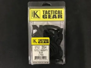 TRIPLE K 35400 354 Textile Handxuffs, Black, Plain Finish