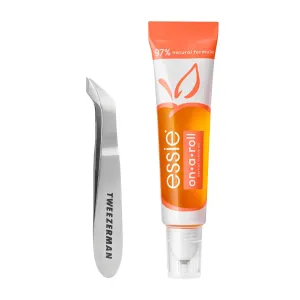 Tweezerman x Essie: The On-The-Go Cuticle Expert Bundle - Essie's On a Roll Apricot Cuticle Oil and Tweezerman's Mini Cuticle Nipper