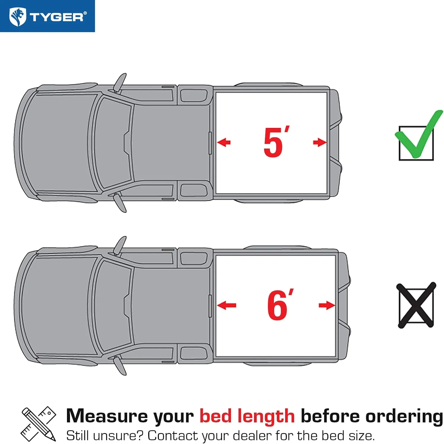 Tyger Auto T1 Soft Roll-up Truck Bed Tonneau Cover Compatible with 2022-2025 Nissan Frontier | 5' (60") Bed | TG-BC1N9057