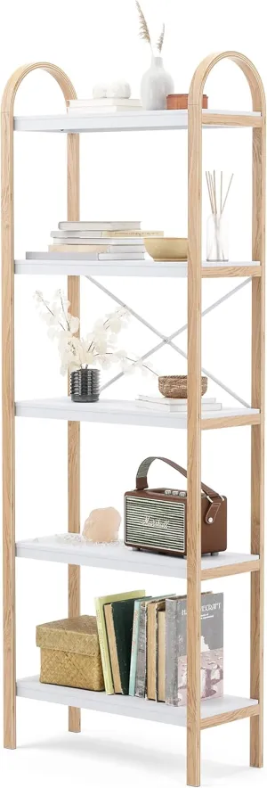 Umbra Bellwood 5-Tiered Freestanding Shelf White/Natural