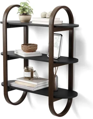 Umbra Bellwood Wall Shelf Black/Walnut