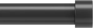 Umbra Cappa Modern 1" Curtain Rod, Includes 2 Matching Finials, Brackets & Hardware, Black