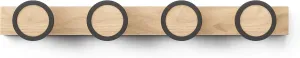 Umbra Hub Rail 4 Hook,Black/Natural