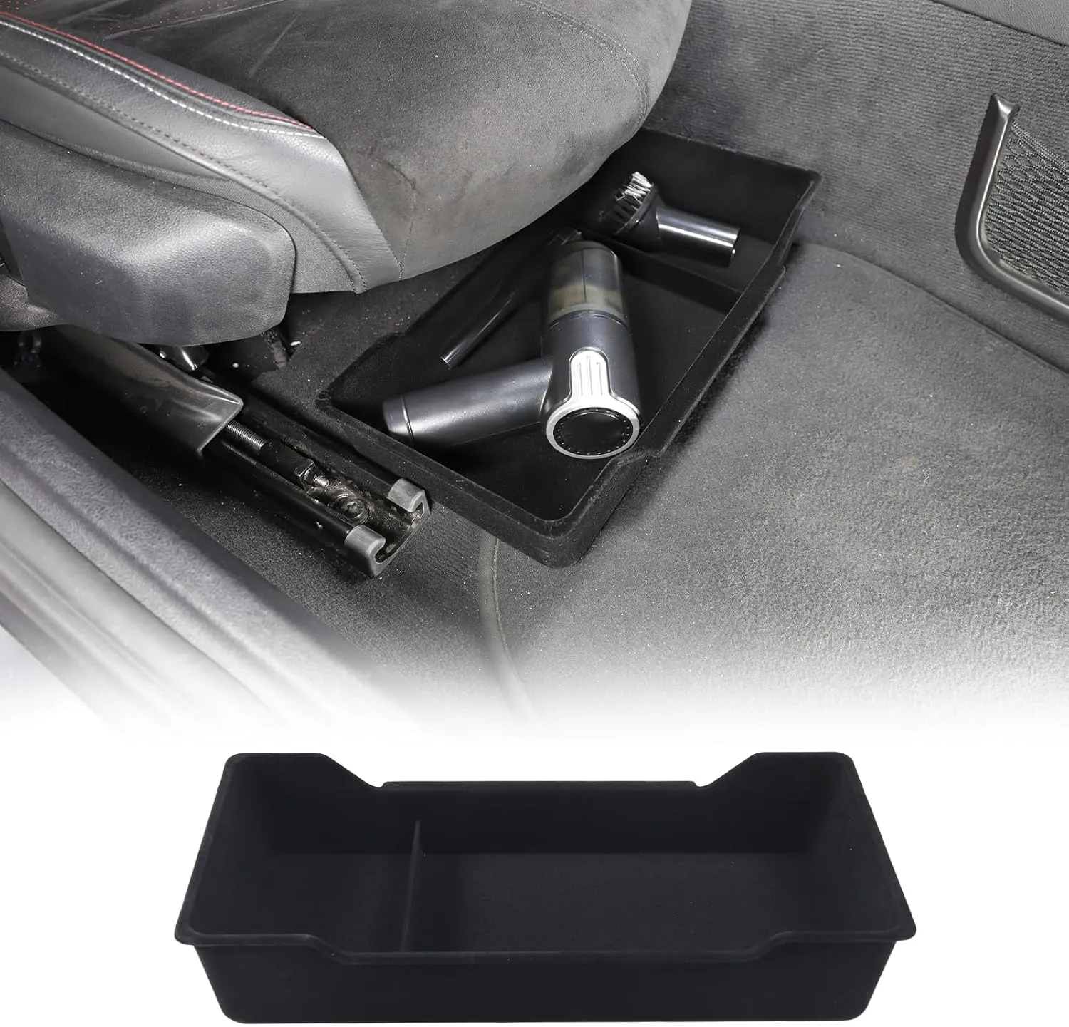 Under Seat Storage Box Compatible with Toyota Supra GR A90 A91 MK5 2019-2024, ABS Driver Passenger Underseat Storage Tray Organizer, Auto Interior Storage Accessories