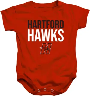 University of Hartford Official Stacked Unisex Infant Snap Suit for Baby