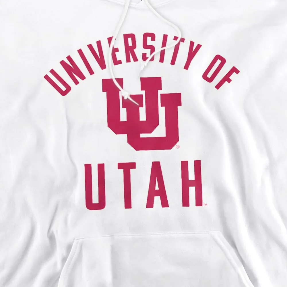 University of Utah Official One Color Utes Logo Unisex Adult Pull-Over Hoodie