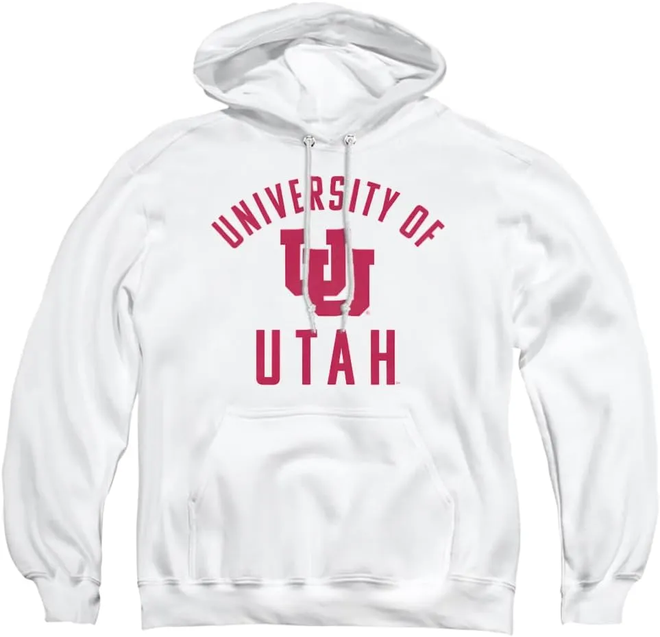 University of Utah Official One Color Utes Logo Unisex Adult Pull-Over Hoodie