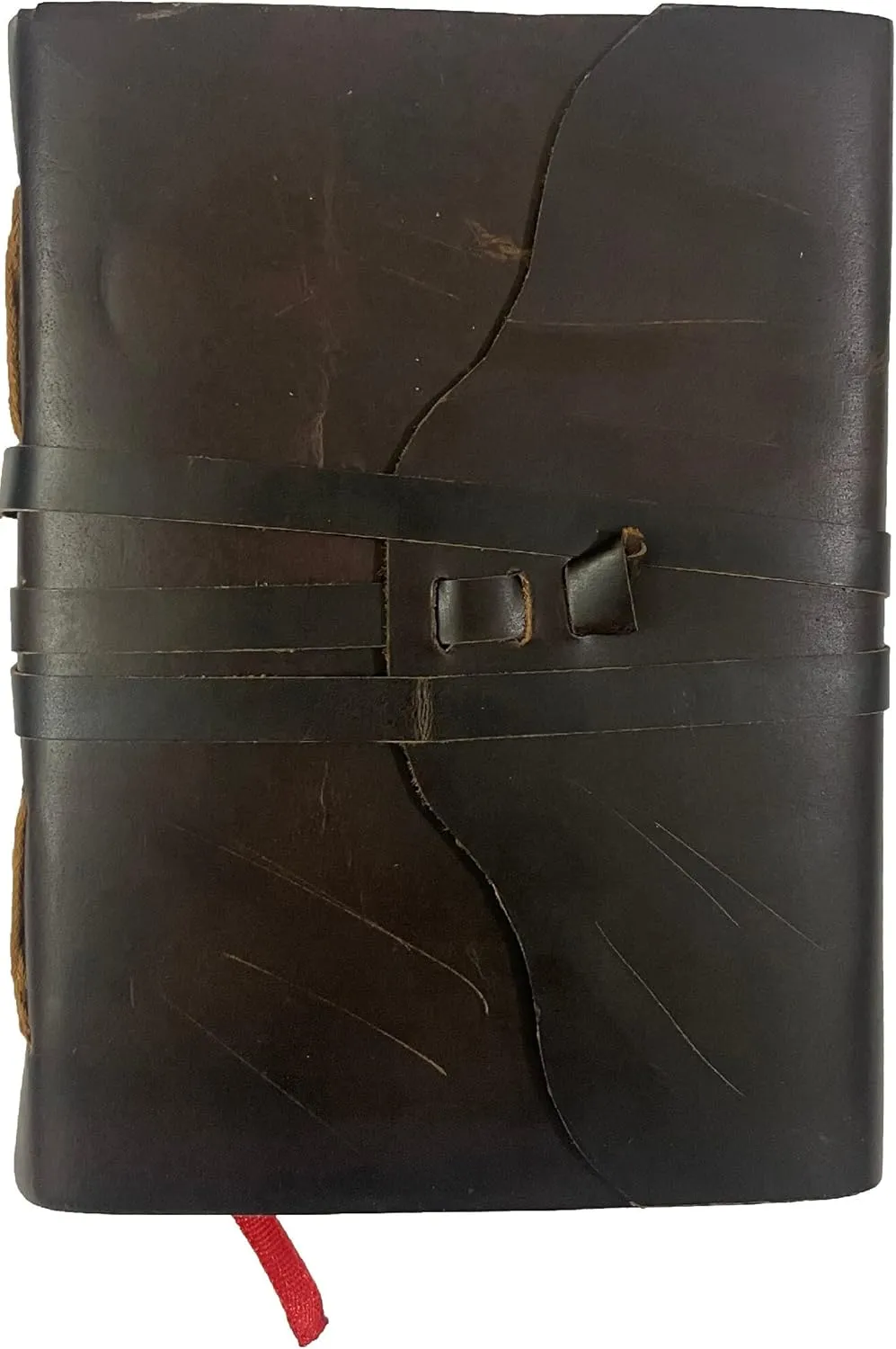 Urban Leather Rustic Black Vintage Journal for Men Women - Sketchbook Scrapbook Writing Notebook, Blank Unlined Pages