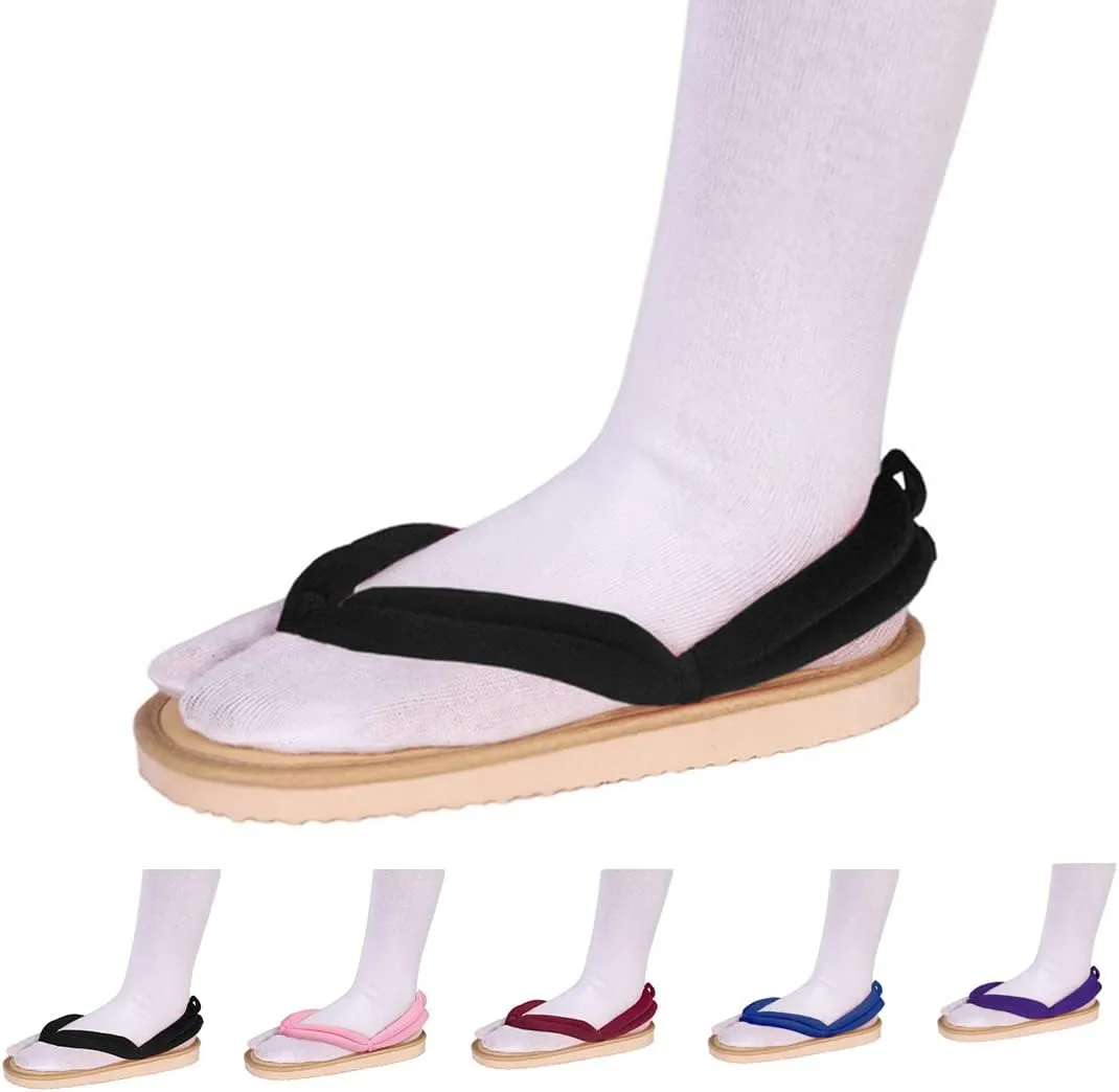 UZAIN Anime Kimetsu no Yaiba Cosplay Clog Shoes Kamado Tanjirou Shinobu Cosplay Sandal Prop Oshitari with Socks