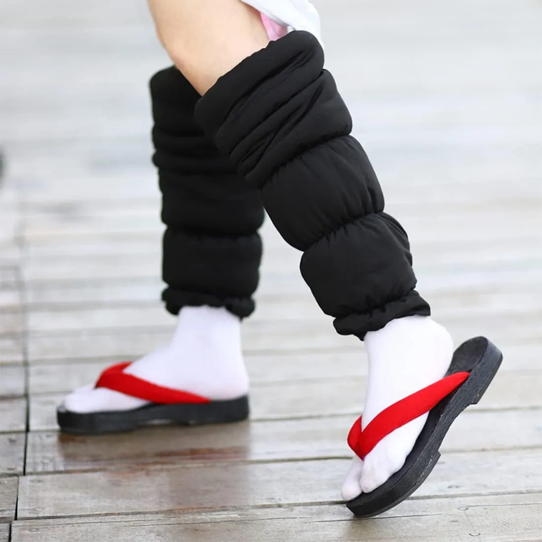 UZAIN Anime Tanjirou Zenitsu Cosplay Clog Shoes Japanese Sandals for Women Geta Wooden Anti-Slip flip-Flops Prop Oshitari