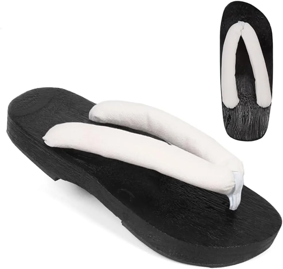 UZAIN Anime Tanjirou Zenitsu Cosplay Clog Shoes Japanese Sandals for Women Geta Wooden Anti-Slip flip-Flops Prop Oshitari