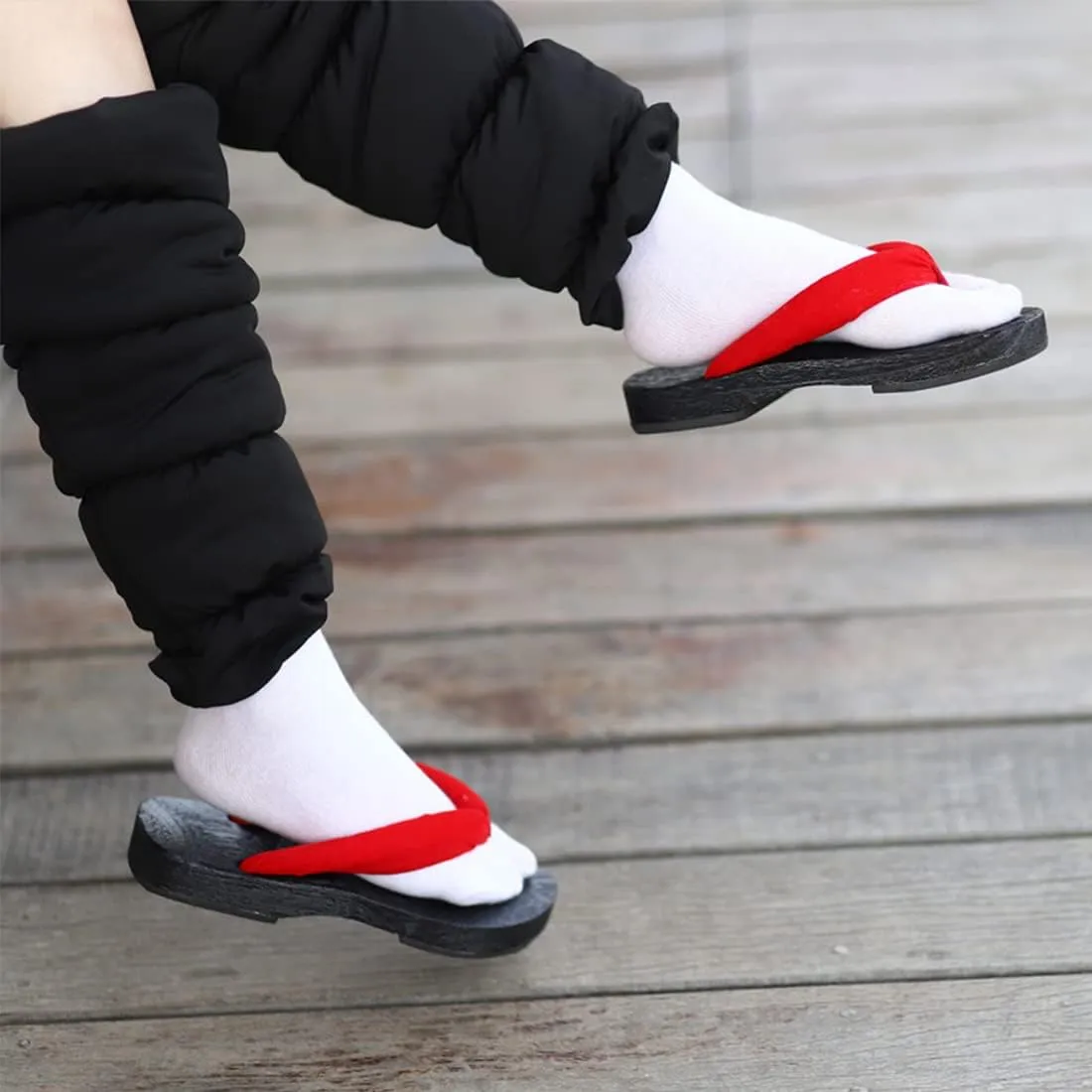UZAIN Anime Tanjirou Zenitsu Cosplay Clog Shoes Japanese Sandals for Women Geta Wooden Anti-Slip flip-Flops Prop Oshitari